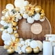 thumbnail image 5 of Juego de globos de fiesta con forma de guirnalda con forma de arco Futureferry, 130 unidades, oro blanco, 5 of 5