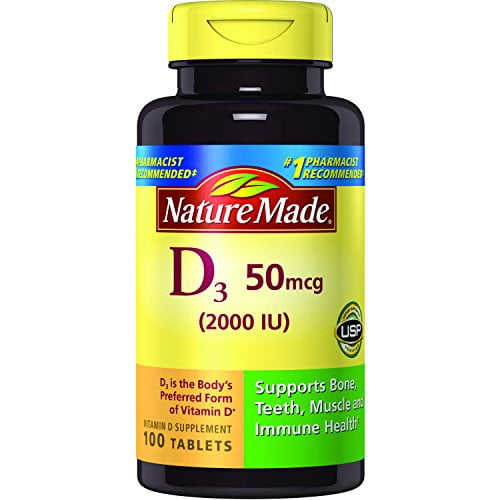 Nature Made Vitamin D3 2000 Iu 100 Count Tablets Walmart Canada 9767