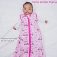 thumbnail image 4 of LollyBanks 0.5 TOG Cotton Baby Sleep Sack, 2-Way Zipper, Wearable Blanket,Pink Golf Print, 4 of 8