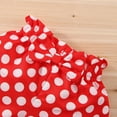 thumbnail image 3 of Sngxgn Toddler Girl's 2 Piece Outfits Short Sleeve Twist Tee with Flare Pants Cute Set(Red,86), 3 of 7