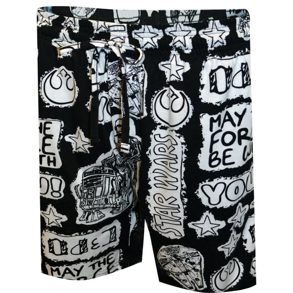 Mad Engine Mens Star Wars May the Force Be with You Lounge Shorts (X-Large)