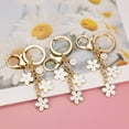 thumbnail image 3 of Soda Candy Initial Keychain Flower Keyring for Key Cute Letter Bag Charms for Handbag Backpack, White, H, 3 of 6