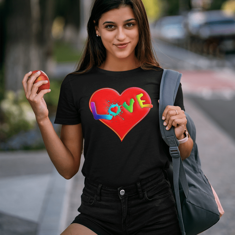 Valentine shirts cheap for girls