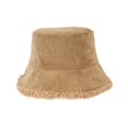 thumbnail image 3 of Único Otoño Invierno sombrero Casual suave pescador gorras versátiles térmicas mujeres felpa cubo sombrero para senderismo pesca señoras vacaciones al Baoblaze Sombrero de copa, 3 of 8