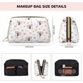 thumbnail image 5 of Picia Heart Panda Print Leather Makeup Bag Make Up Bag Travel Toiletry Bag for Her Girlfriend Teacher Teen Girl Gifts, 5 of 8