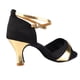 thumbnail image 4 of Zapatos latinos suaves y cómodos, zapato ChA cha de baile a la moda para mujer, negro + dorado YUNYI BRAND Deportes, 4 of 8