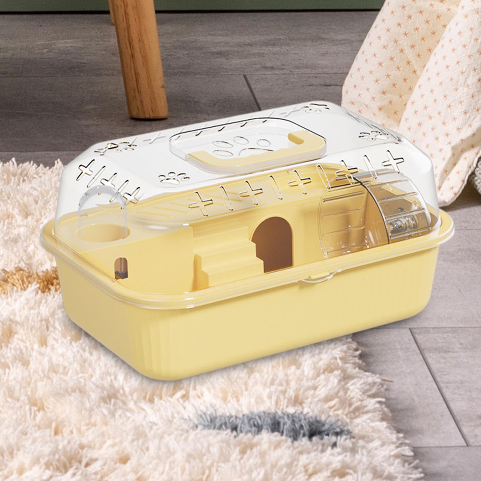 Bothyi Hamster Carry Case Cage Small Animals Hamster Carrying Box for Small Animals Yellow