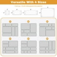 thumbnail image 5 of (6 pack) Lockways Drawer Organizer, 25Pcs Clear Plastic Makeup Drawer, 4 Sizes Vanity Organizer and Storage Bins for Makeup, Jewelry, Gadgets for Bathroom, Bedroom, Office, 5 of 11