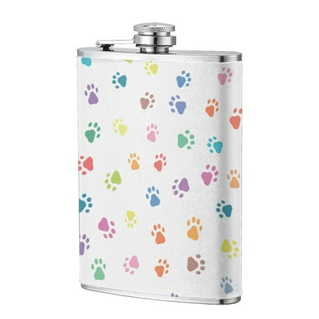 

Small Wine Pot 8oz Portable Wine Pot Stainless Steel Flagon 13.5in×9.5in Travel Sports Fishing Hunting Skiing Festival Camping Hiking Colorful Prints Cat Cute Dog