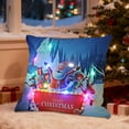 thumbnail image 4 of HOARBOEG Christmas LED Pillows with Flashing Lights, 15.74*15.74in Holiday Light Up Throw Pillows for Sofa Decor, 2 Mode Switching Christmas Gift, Santa Reindeer Printed Pillowcases, Battery Powered, 4 of 6