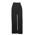 thumbnail image 5 of JJHGVB Flare Pants Palazzo Pants Women's Solid Loose Relaxed High Waist Pocket Wide Leg Pants Yoga Pants Women'S Pants Black L, 5 of 5