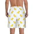 thumbnail image 3 of KLL Yellow Rubber Duck Men's Casual Summer Beach Shorts Hawaiian Shorts with Pockets-X-Large, 3 of 5