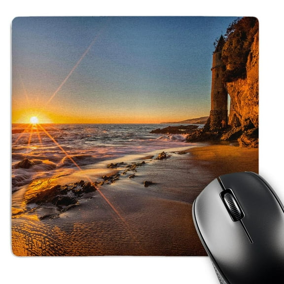 3dRose, Sunset at Victoria Beach in Laguna Beach, CA, MousePad
