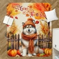 thumbnail image 4 of Happy Thanksgiving Alaskan Malamute Give Thanks Fall Beanie Scarf Welcome Cozy Sherpa Blanket Alaska Mal Dog Lovers Gifts Warm Soft Throw Blanket - 00020, 4 of 5
