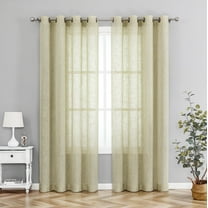 Hampton Home 2 Piece Luxury Semi Sheer Grommet Top Curtain Panel Pair - Assorted Colors