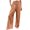 Brown, variant on Work Pants Women Women's Classic Cotton Linen Casual Pants High Waist Loose Fit Long Trousers for Daily Wear, Work & Vacation Orange XXL