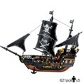 thumbnail image 3 of Building Block Pirate Ship Stronghold Black Pearl Boat Royal Navy Warship Port Bricks Toy For Xmas Gift, 3 of 10