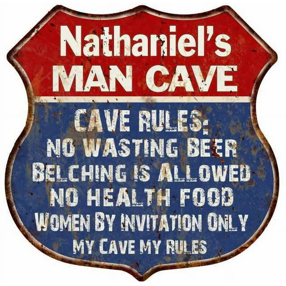 Roosevelt's Man Cave Rules Sign Shield Metal Gift 211110023499