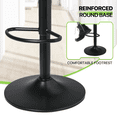thumbnail image 3 of Magshion PU Leather Bar Stools Set of 2, Modern Swivel Barstool, Kitchen Counter Island Height Adjustable Bar Chairs with Back, Dark Gray, 3 of 8