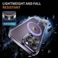 thumbnail image 6 of Bemz Magnetic Case for iPhone 15 Pro Max with Camera Lens Protection (Compatible with MagSafe) Shockproof Reinforced Air Corner Transparent Cover, Tempered Glass Screen Protector (Lavender Purple), 6 of 8
