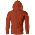 thumbnail image 6 of QHRMKOG Sweatshirt for Men Full-Zip Long Sleeve Big and Tall Hoodie Fall Lightweight running Fleece Drawstring Oversize Sweater Casual with Pocket Jackets Vermilion 2XL-Large, 6 of 8