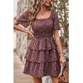 thumbnail image 2 of Vestido PRETTYGARDEN 2025 Floral Café Manga Corta M, 2 of 6