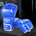 thumbnail image 1 of Guantes de boxeo de medio dedo Listo para vestir PU Resistente al desgarro Duradero para artículos deportivos FLhrweasw Nuevo, 1 of 8