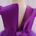 thumbnail image 6 of REORIAFEE Toddler Girl Tutu Dress Princess Party Dress Tulle Formal Dress Sleeveless Lace Bow Mesh Dress Gauze Dress Princess Dress Purple 0-6 Months, 6 of 9
