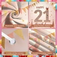 thumbnail image 3 of Pink Gold Theme Happy 21 Birthday Banner  Studded 21st Birthday Display Glamorous Style Balloon Decor Birthday Party Backdrop for 21st Birthday Party Adult Celebration Photo Shoot Backdrop, 3 of 8