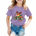 thumbnail image 6 of Povozer Toddler Christmas Shirt Kids Boys Girls Christmas Shirts Toddler Kids Merry and Bright Shirt,Size 9-10 Years,Purple, 6 of 6