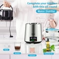 thumbnail image 2 of VEVOR 1.1Gal Water Distiller, 0.3Gal/H, 750W Distilled Water Maker Machine 0-99H Timing Set Temp Display, 304 Stainless Steel Countertop Distiller Glass Carafe Cleaning Powder 3 Carbon Packs, Silver, 2 of 9