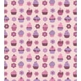 thumbnail image 3 of Cupcake Duvet Cover Sets, Tasty Bakery Food and Flowers Muffins Cherry on Top Illustration Print, Bedding Set 2 Duvet Covers & 4 Pillowcases, 2 Pack Cal King Size, Pearl Pale Fuchsia, by Ambesonne, 3 of 3