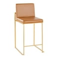 thumbnail image 4 of LumiSource Fuji High Back 26" Fixed-Height Barstool - Set of 2, 4 of 6