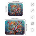 thumbnail image 3 of Owls Colorful Trees Dish Drying Mat Dish Drainer Rack Mats Water Absorbent Non-Slip Easy Clean Heat Resistant for Kitchen Counter, 3 of 8