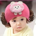 thumbnail image 3 of Funie Cute Rabbit Animal Baby Girls Boys Woolen Yarn Knit Wig Hat Skull Cap Beanie, 3 of 7