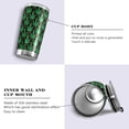 thumbnail image 2 of Halloween Tumbler Doodle Spooky Ghost Insulated Coffee Cup Back to School Beverage Container Office Travel Mug with Straw and Lid 20oz Holiday Gift Day of The Dead Present, 2 of 5