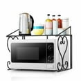 thumbnail image 1 of DoubleWin Kitchen Microwave Oven Rack Shelf, Over the Countertop, Metal Microwave Counter Stand, Toaster Oven Stand Shelf, Black, 1 of 1