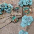 thumbnail image 5 of Scenic Desert Sedona Blue Turquoise Golden Ring, 5 of 5