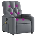 thumbnail image 1 of vidaXL Massage Recliner Chair Grey Faux Leather, 1 of 5