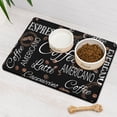 thumbnail image 3 of Dog Mat for Food and Water Absorbent No-Slip Cat Food Mat Black Coffee Cat Mat for Food Dog Water Bowl Mat for Messy Drinker, 3 of 7