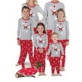 thumbnail image 2 of Family Matching Christmas Snowman Pajama Sets Cute Snowman Print Long Sleeve Parent-Child Outfit Sleepwear Home wear, 2 of 6