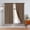 Brown, variant on Gorgeous Home Linen 2 Panels Burgundy Solid Color Rod Pocket Foam Lined Window Curtain Drape 37" Width x 63" Length Each Pc