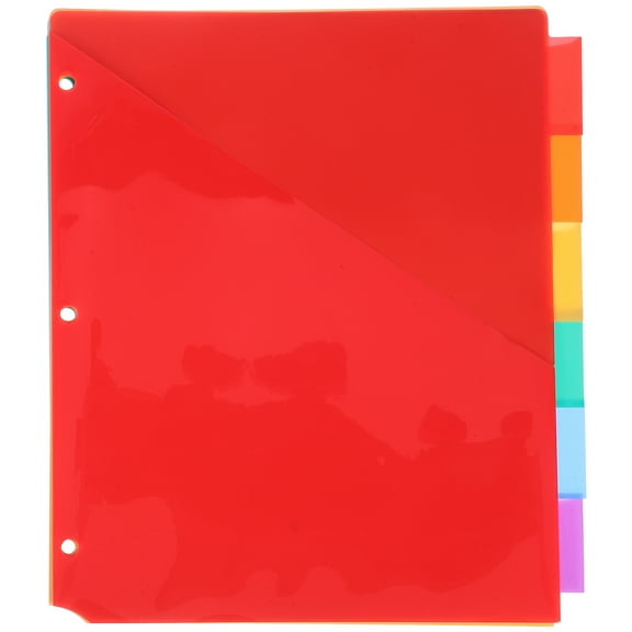 6pcs Tab Binder Dividers 3 Ring Plastic Binder Dividers With Tabs Multicolor Notebook Dividers For 3 Ring Binders A4 Letter Size