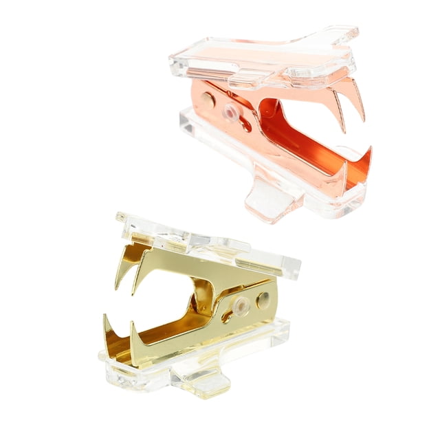 SKISUNO 2Pcs Manual Staple Remover Ergonomic Design Portable Usage General Users 2.4*1.7*1.3in
