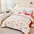 thumbnail image 6 of URBONUR Rainbow Queen Size Comforter Set for Kids Cartoon Love and Clouds Girls Bedding Set with Pillowcases, 6 of 9