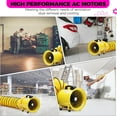 thumbnail image 7 of M optimized 8" Portable Utility Blower Fan - 195W, 1070 CFM, Heavy Duty Exhaust Fan with 16.4 FT Duct Hose, Yellow, 7 of 7