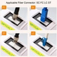 thumbnail image 3 of Fiber Optic Cleaning Box, Optical Connector Cleaner Jumper End Face Cable Accessories For SC, FC, LC, ST, 3 of 8