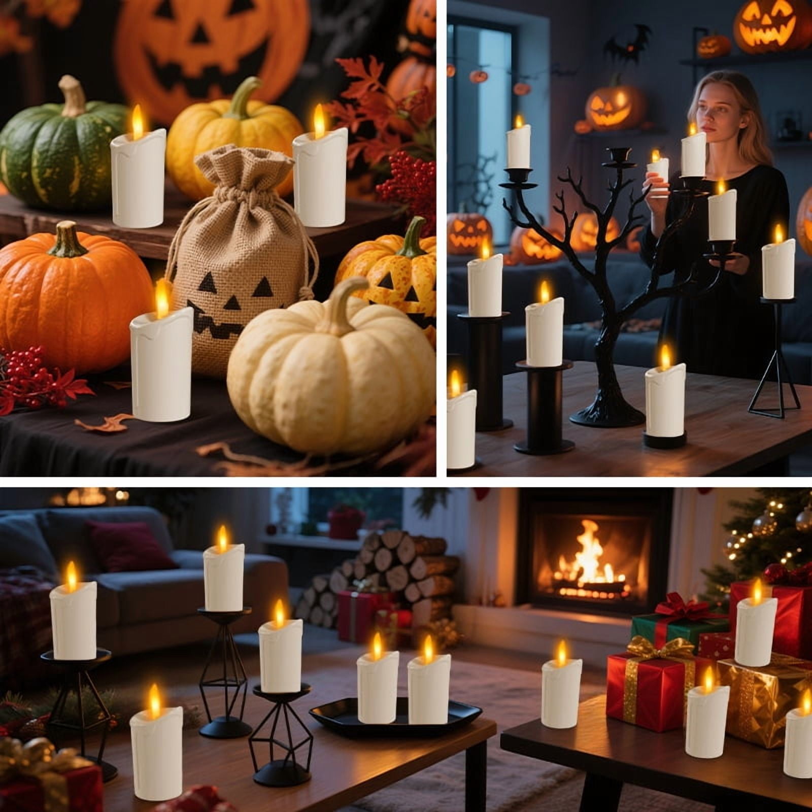Flameless Candles with Remote and Charging Base, 12 Pack USB Rechargeable LED Tea Lights Candles, Battery Operated Small Electric Votive Candles with Timer for Weddings, Christmas, Home, Party Decor