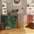 thumbnail image 6 of Red Lantern 3 ft. Short Klimt Canvas Folding Screen - Tannenwald/Farm Garden, 6 of 7