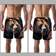 thumbnail image 3 of luoweisi Men's Beach Shorts Quick Dry Swim Trunks with Mesh Lining Bear M, 3 of 5